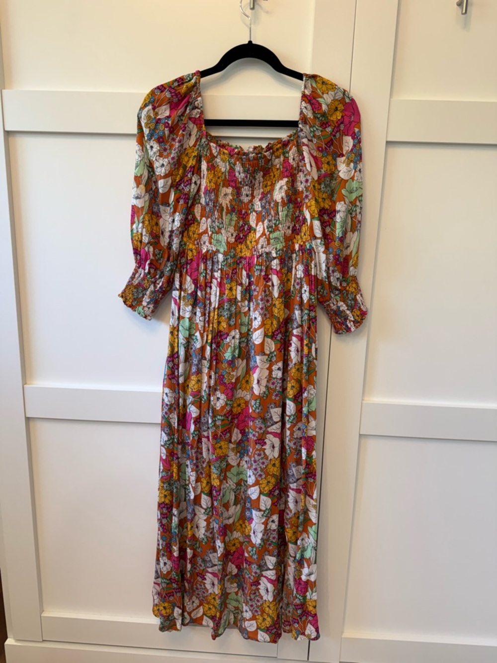 Melrose and Market Floral Smocked Maxi Dress